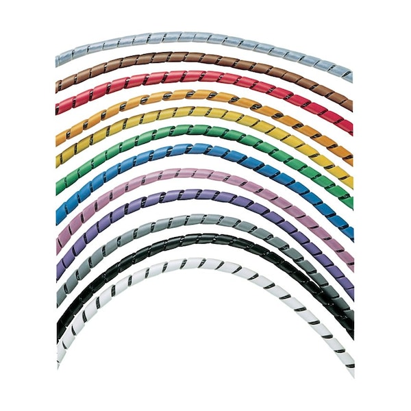 Spiral Wrap, 4 in Max Bundle Dia., 250 ft, Nylon 6/6, Black